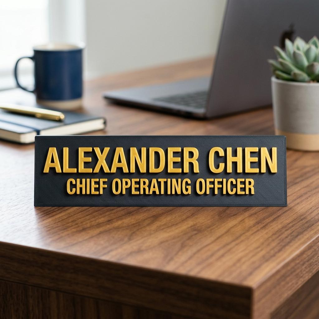 Customized Name Plate (Desktop Stand Style)