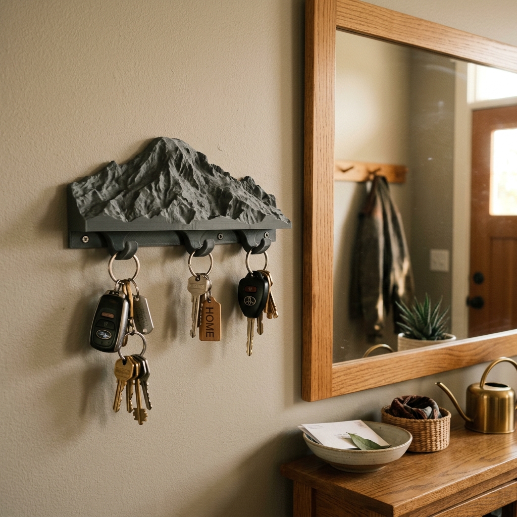 Mountain Range Wall Key Holder detail view 3